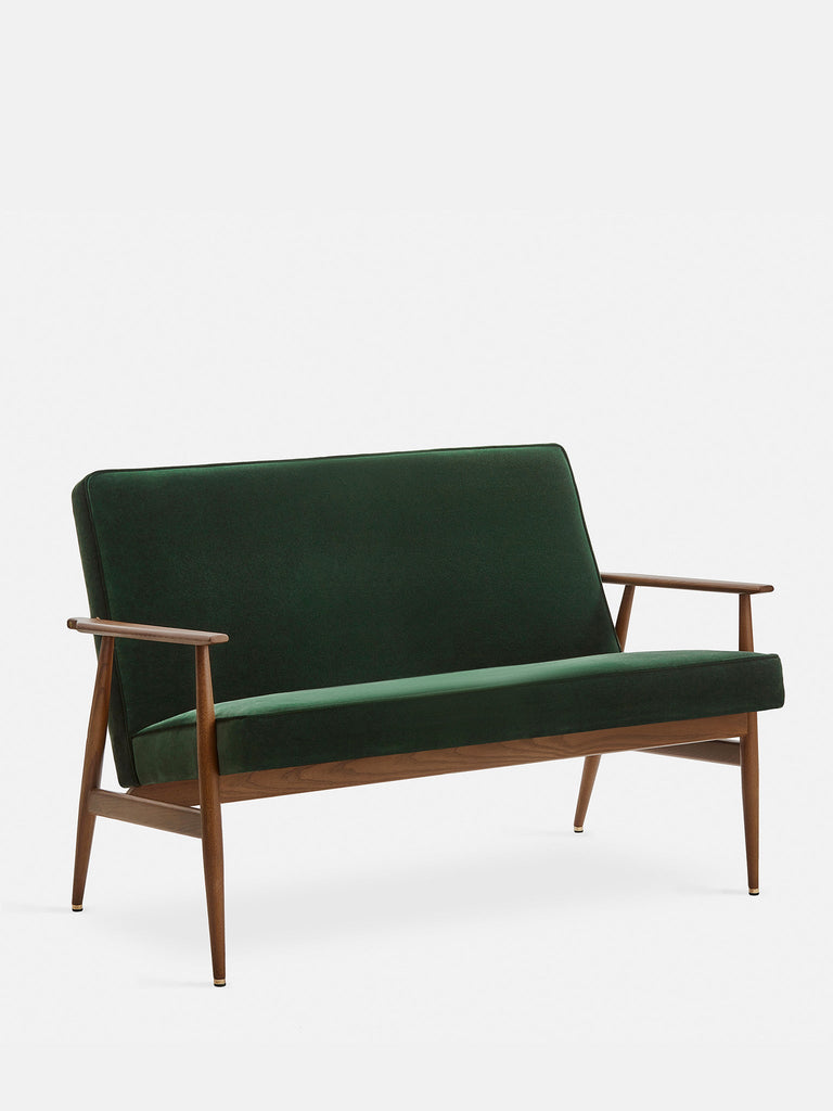 Bank Fox Velvet Flesgroen Donker Hout