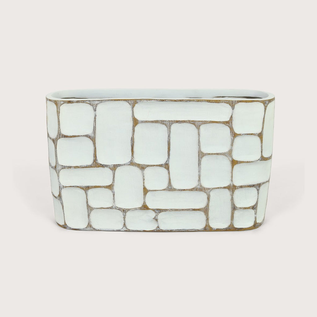 Ovale vaas Coco - Wit - L