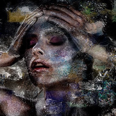 Foto Art - 'Portrait of a colorful woman'