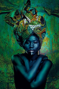 Foto Art - 'Portrait of a tribe woman'