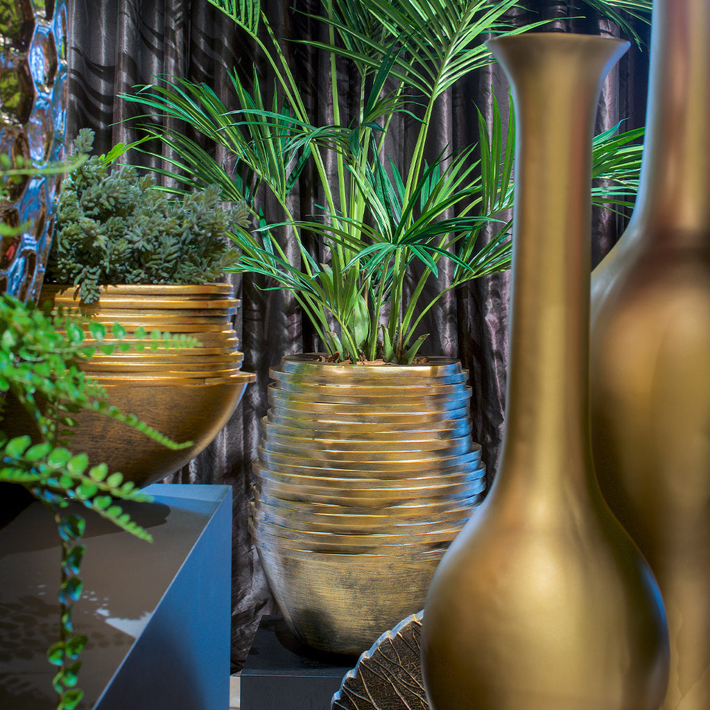 Plantenbak Roza - Goud - D64.5 H80