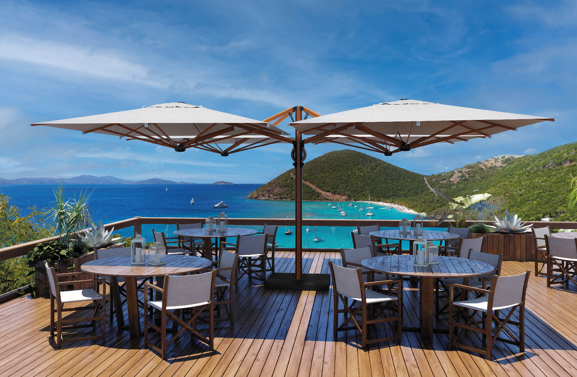 Parasol Quattro 600x600 - Timber