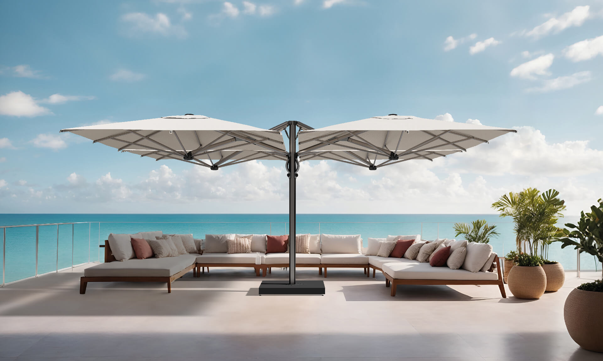 Parasol Quattro 600x600 - Titanium