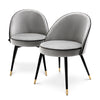 Eetkamerstoel Cooper - Light grey velvet (set van 2)