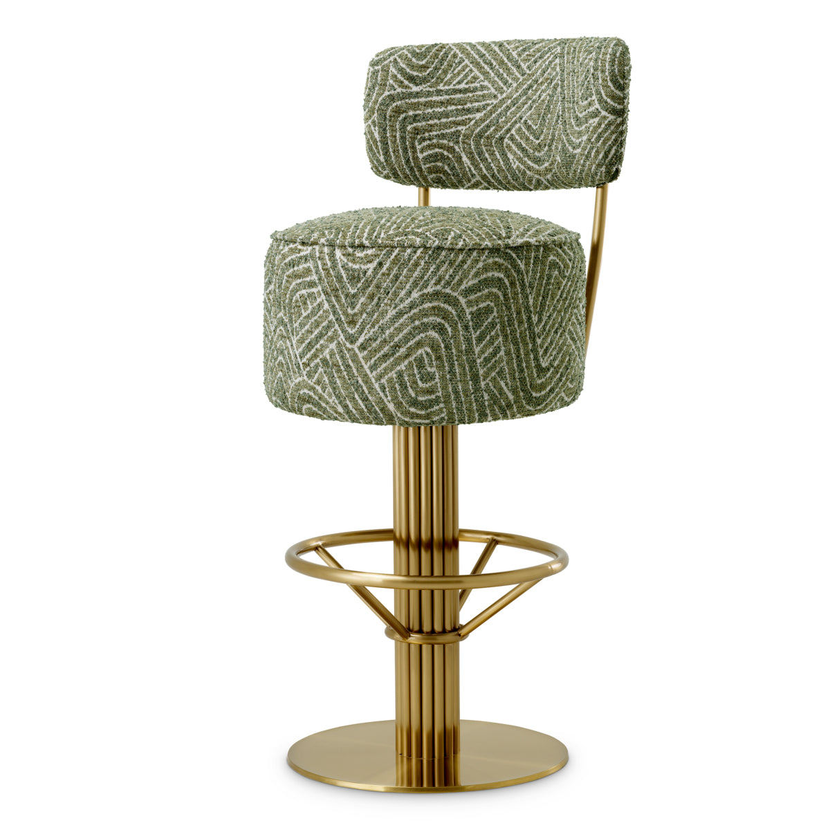 Barkruk Carleton met rug - Camari green
