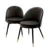 Eetkamerstoel Cooper - Dark grey velvet (set van 2)