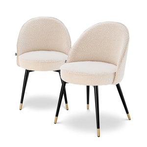 Eetkamerstoel Cooper - Bouclé cream (set van 2)