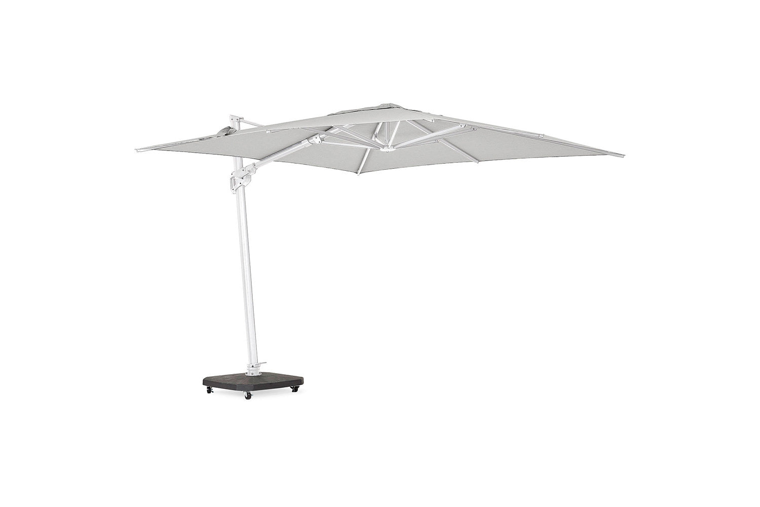 Parasol Palmoli 3 x 4 meter - Sunbrella - Matt White - Light Grey