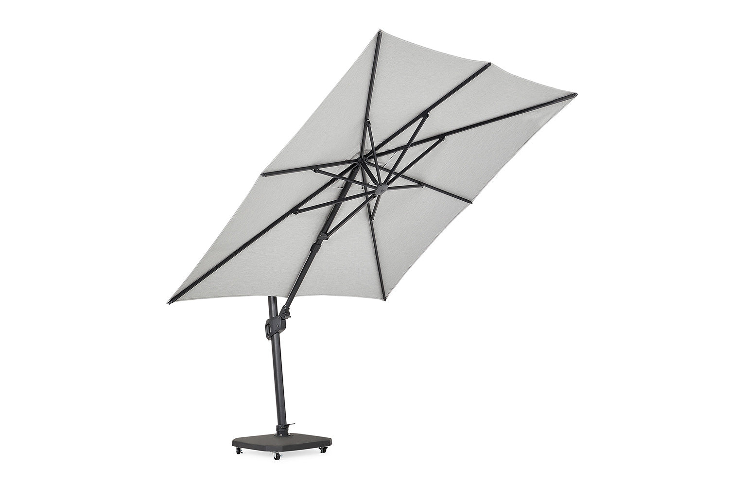 Parasol Palmoli 3 x 4 meter - Sunbrella - Royal Grey - Light Grey