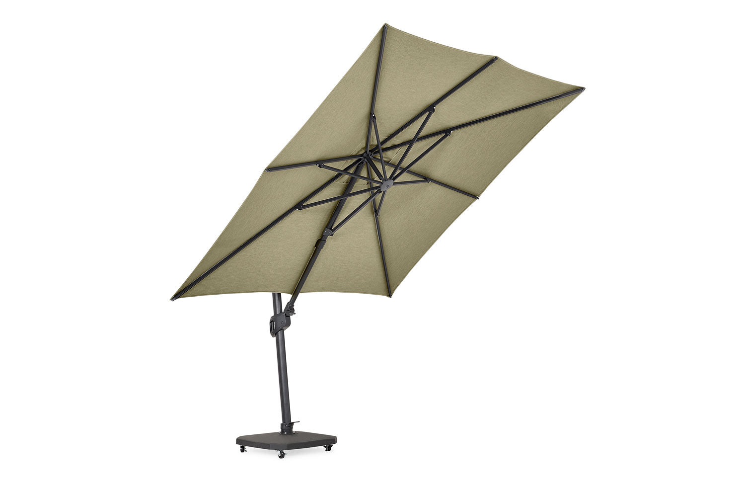 Parasol Palmoli 3 x 4 meter - Sunbrella - Royal Grey - Forest Green