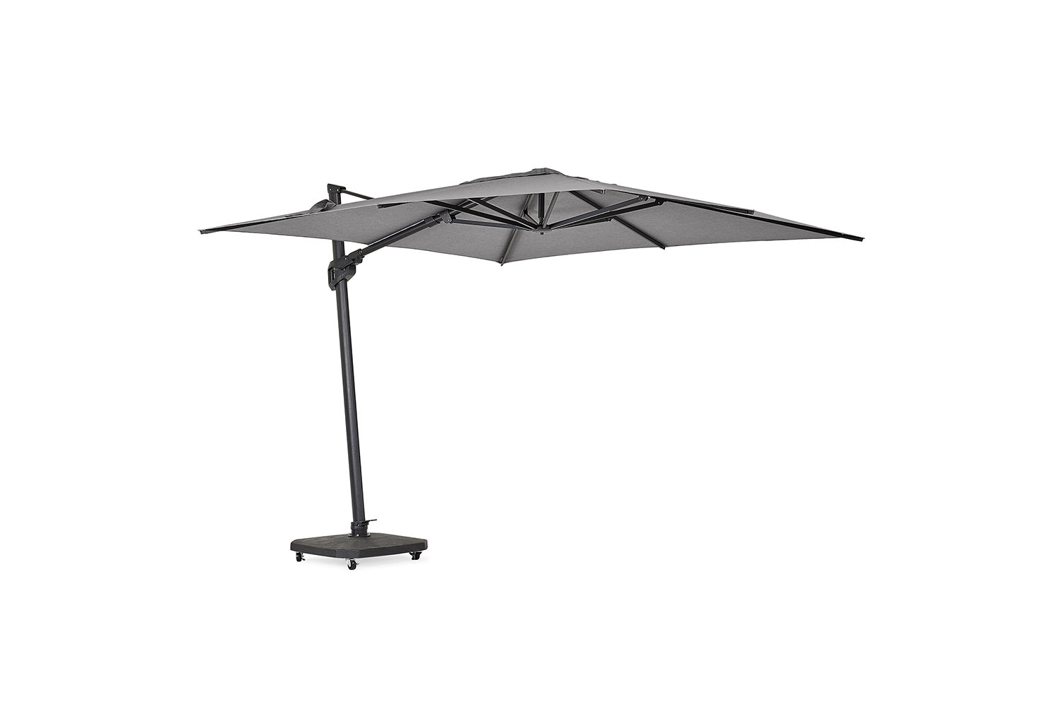 Parasol Palmoli 3 x 3 meter - Sunbrella - Royal Grey - Carbon Grey