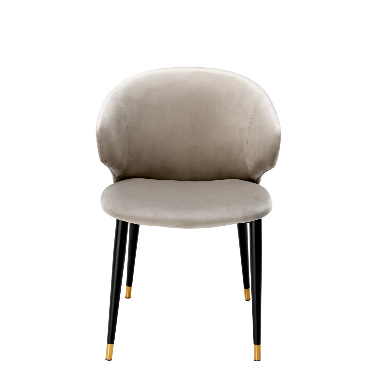 Eetkamerstoel Volante met armleuning - Beige velvet