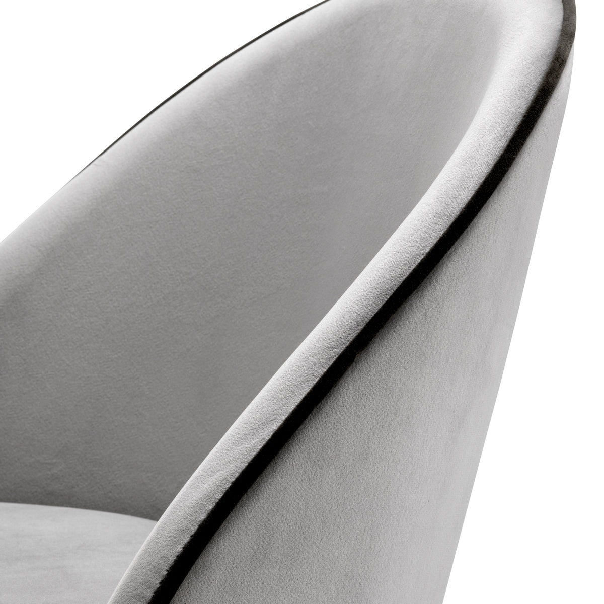 Eetkamerstoel Cooper - Light grey velvet (set van 2)