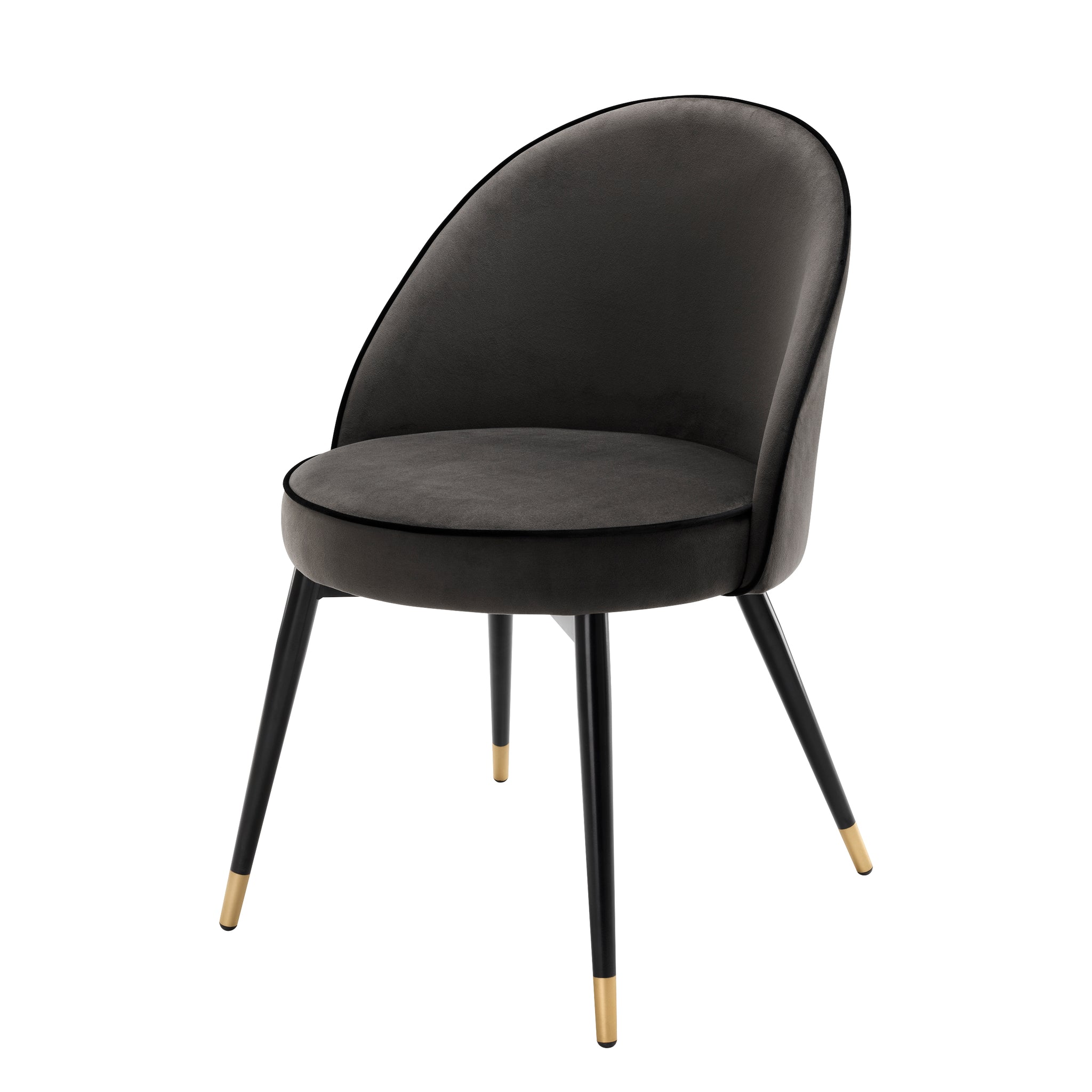 Eetkamerstoel Cooper - Dark grey velvet (set van 2)