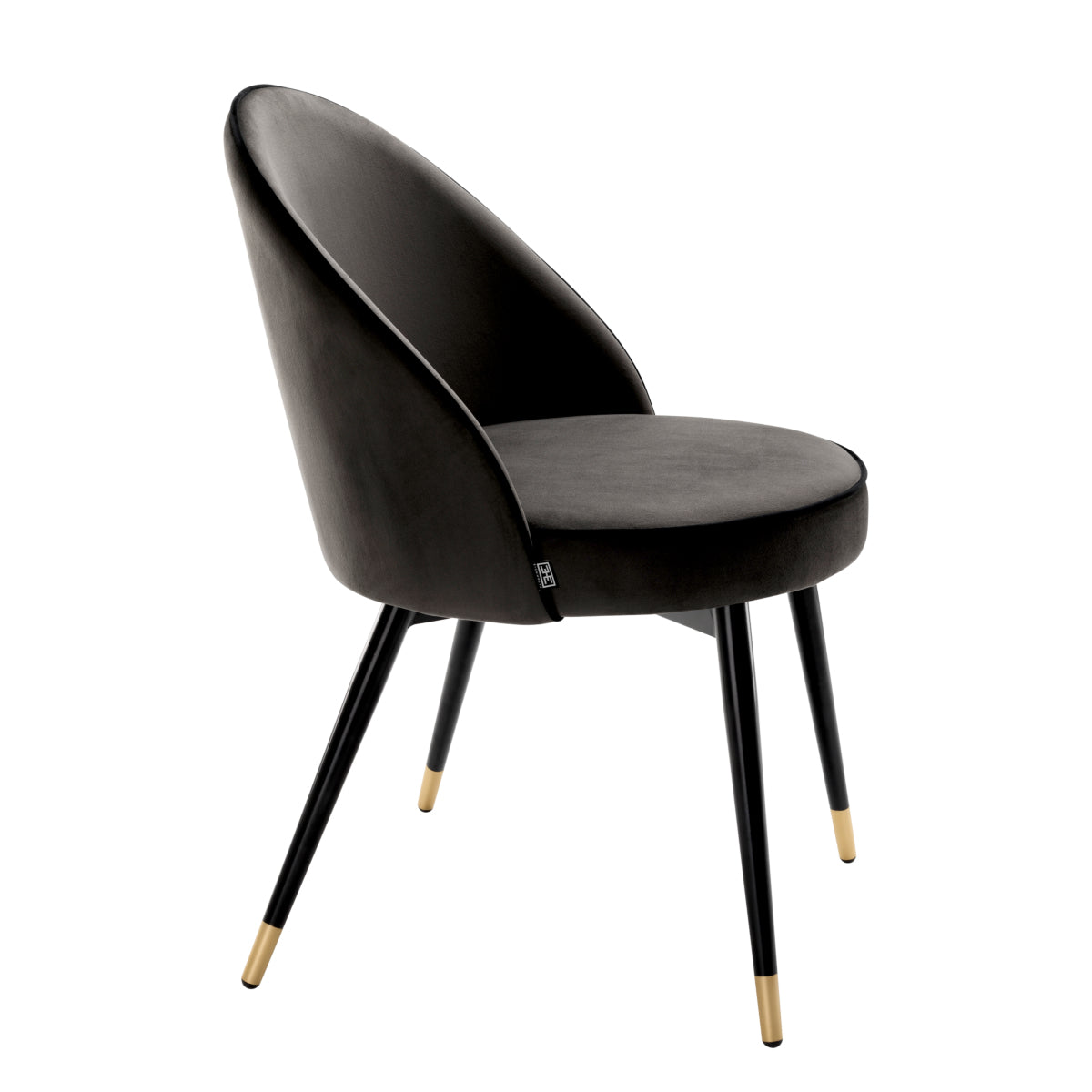 Eetkamerstoel Cooper - Dark grey velvet (set van 2)