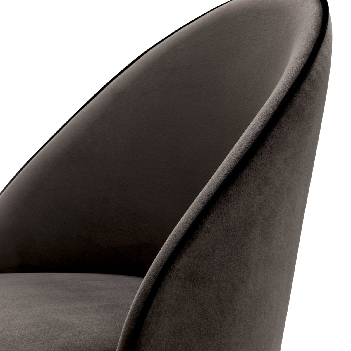 Eetkamerstoel Cooper - Dark grey velvet (set van 2)