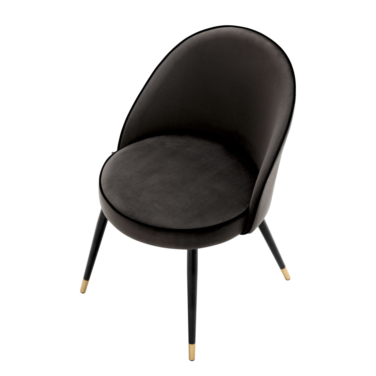 Eetkamerstoel Cooper - Dark grey velvet (set van 2)