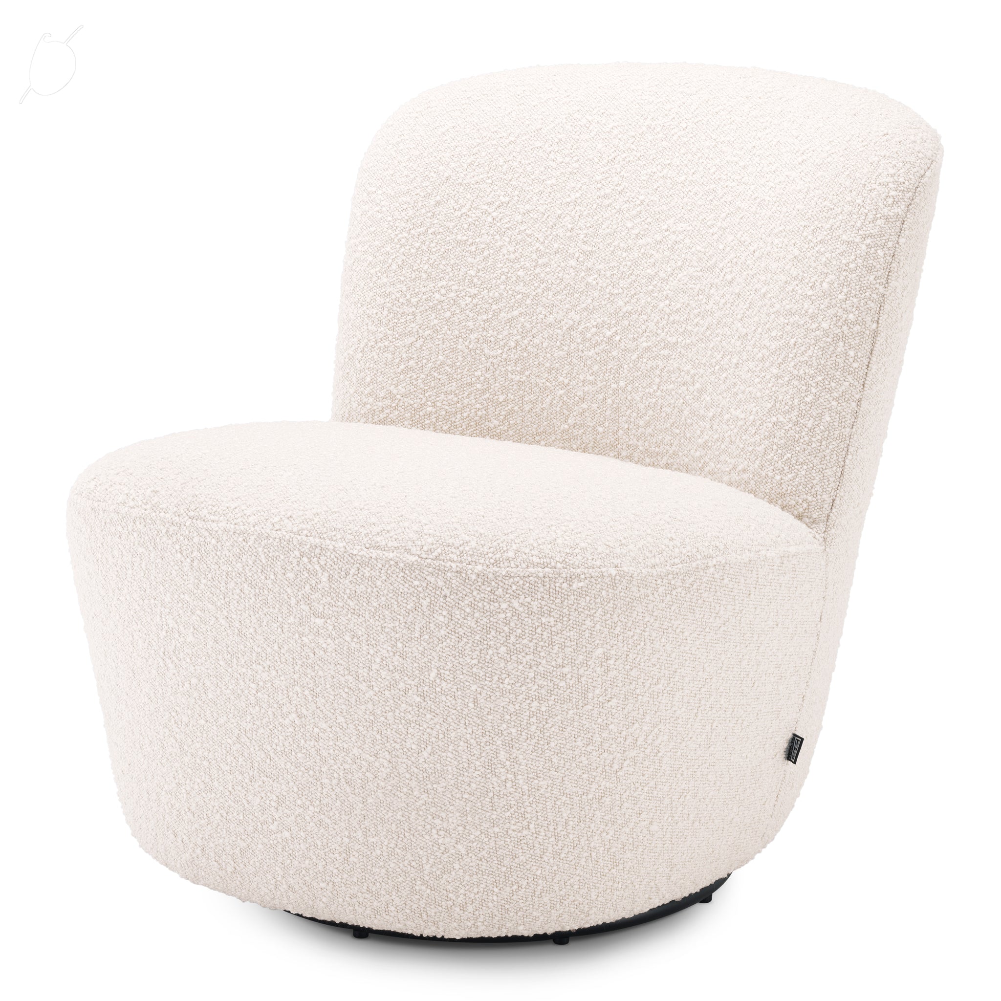 Draaifauteuil Doria - Bouclé cream