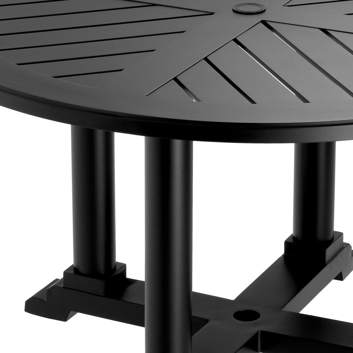Buiten Eettafel Bell Rive - Ø130 cm - Black