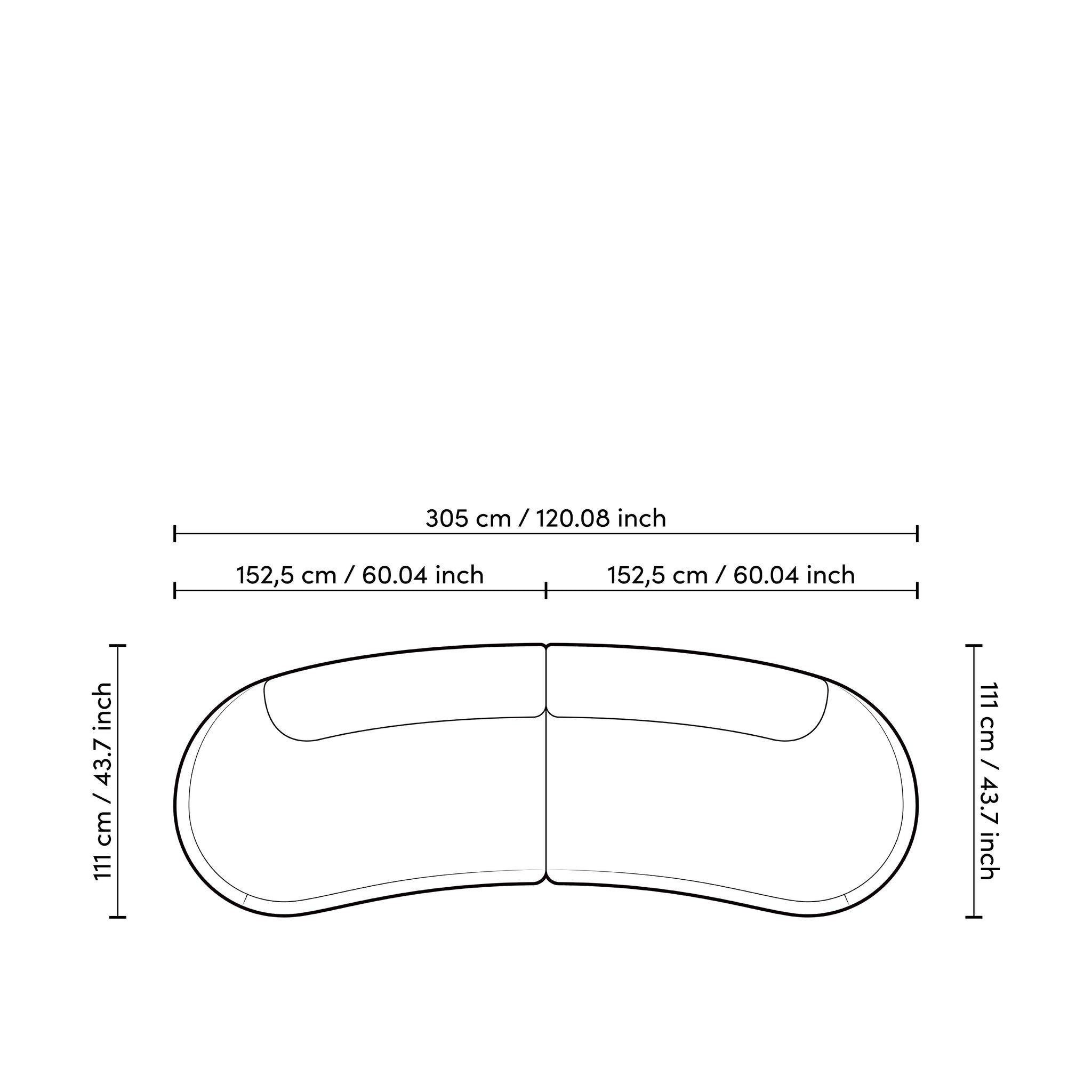 Sofa Björn - S - Bouclé cream