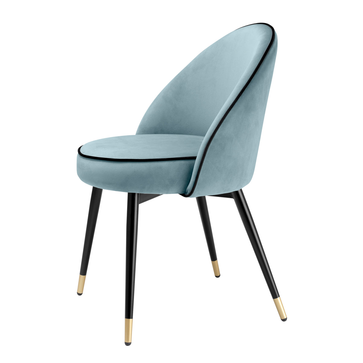 Eetkamerstoel Cooper - Blue velvet (set van 2)
