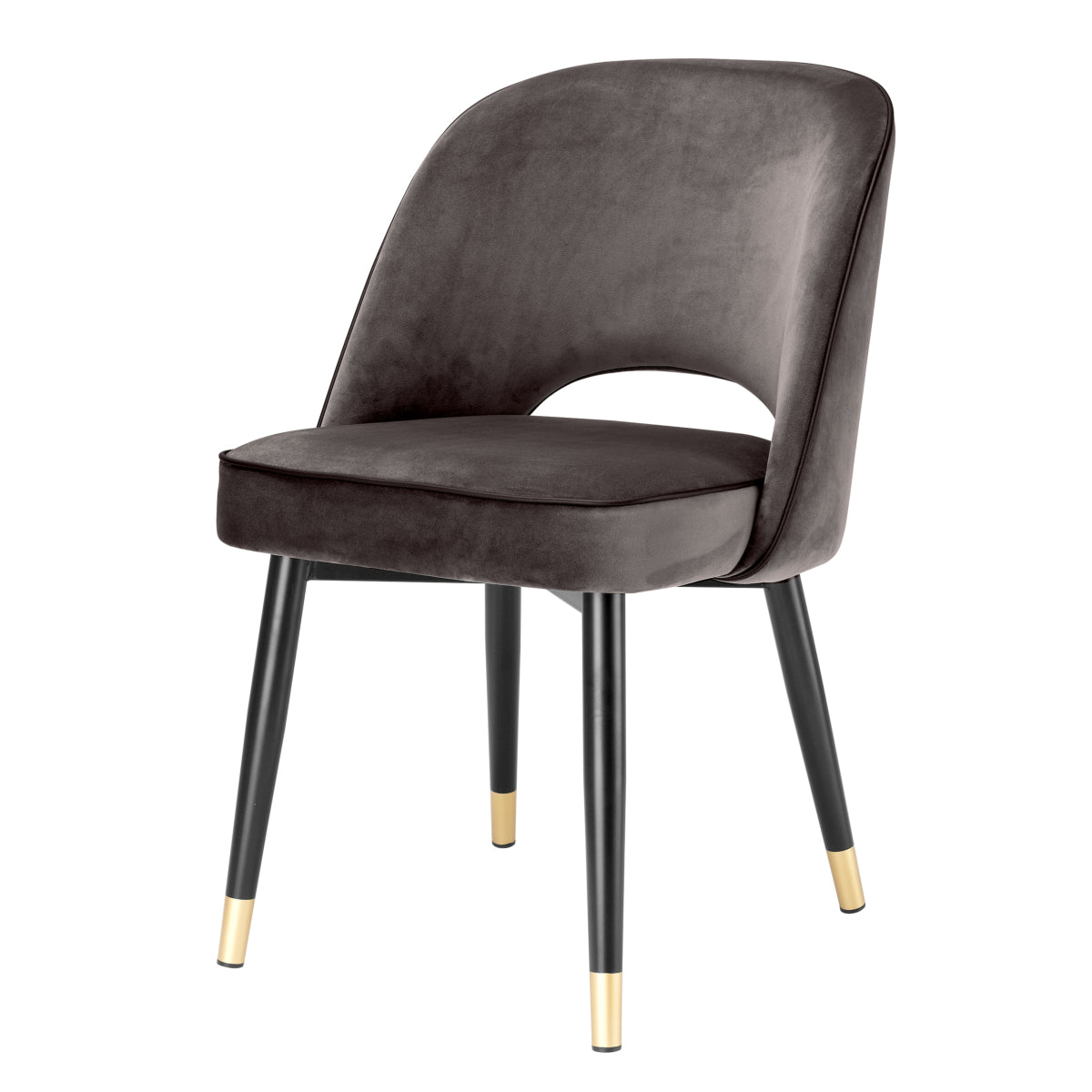 Eetkamerstoel Cliff - Grey velvet (set van 2)