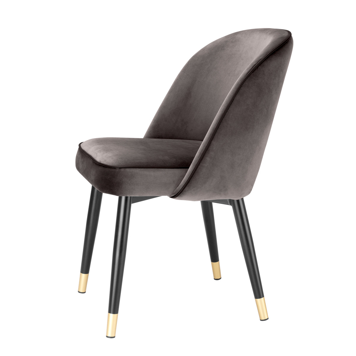 Eetkamerstoel Cliff - Grey velvet (set van 2)