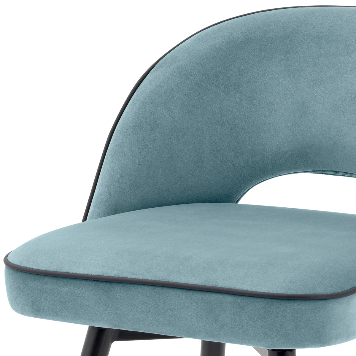 Barkruk Cliff - Laag - Blue velvet (set van 2)