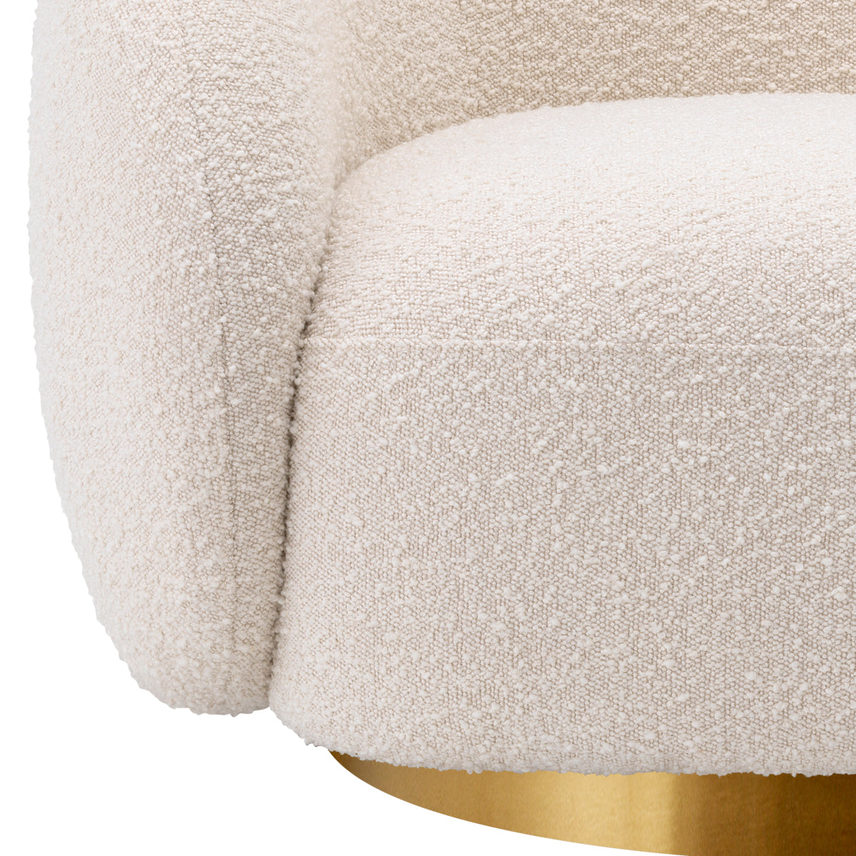 Draaifauteuil Brice - Bouclé cream
