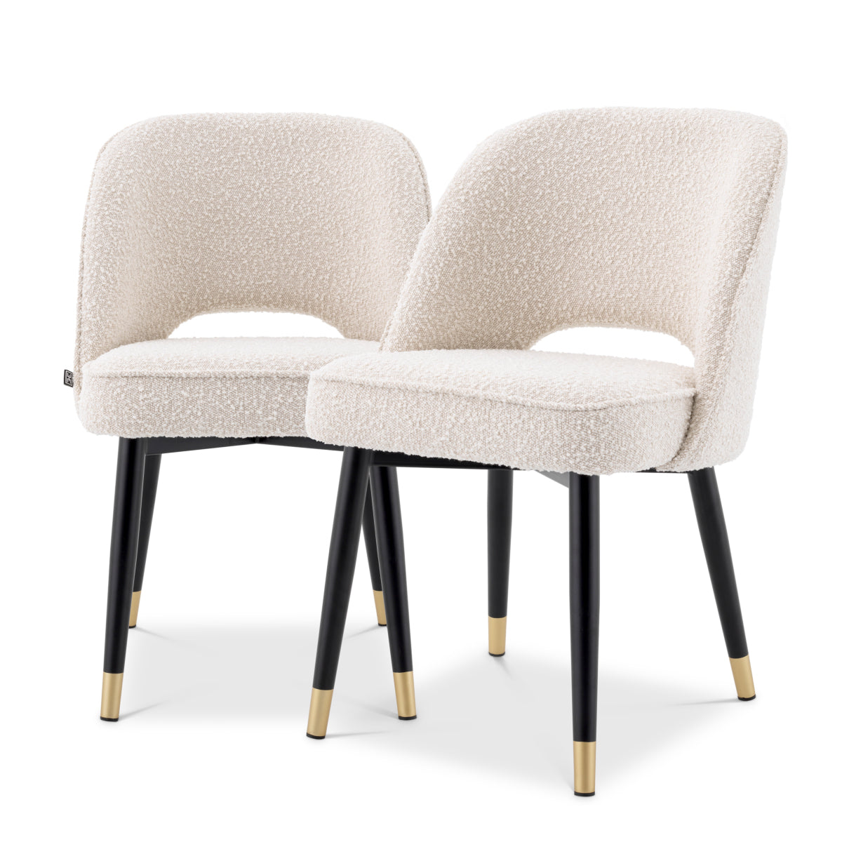 Eetkamerstoel Cliff - Bouclé cream (set van 2)