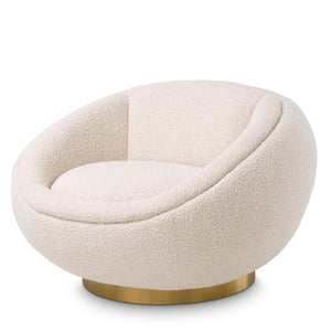 Draaifauteuil Bollinger - Bouclé cream