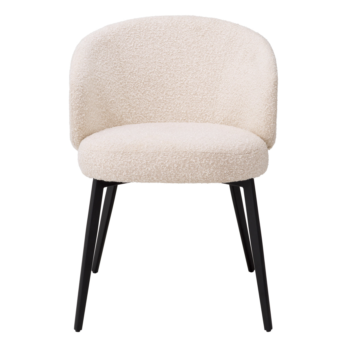 Eetkamerstoel Lloyd met arm - Bouclé cream (set van 2)