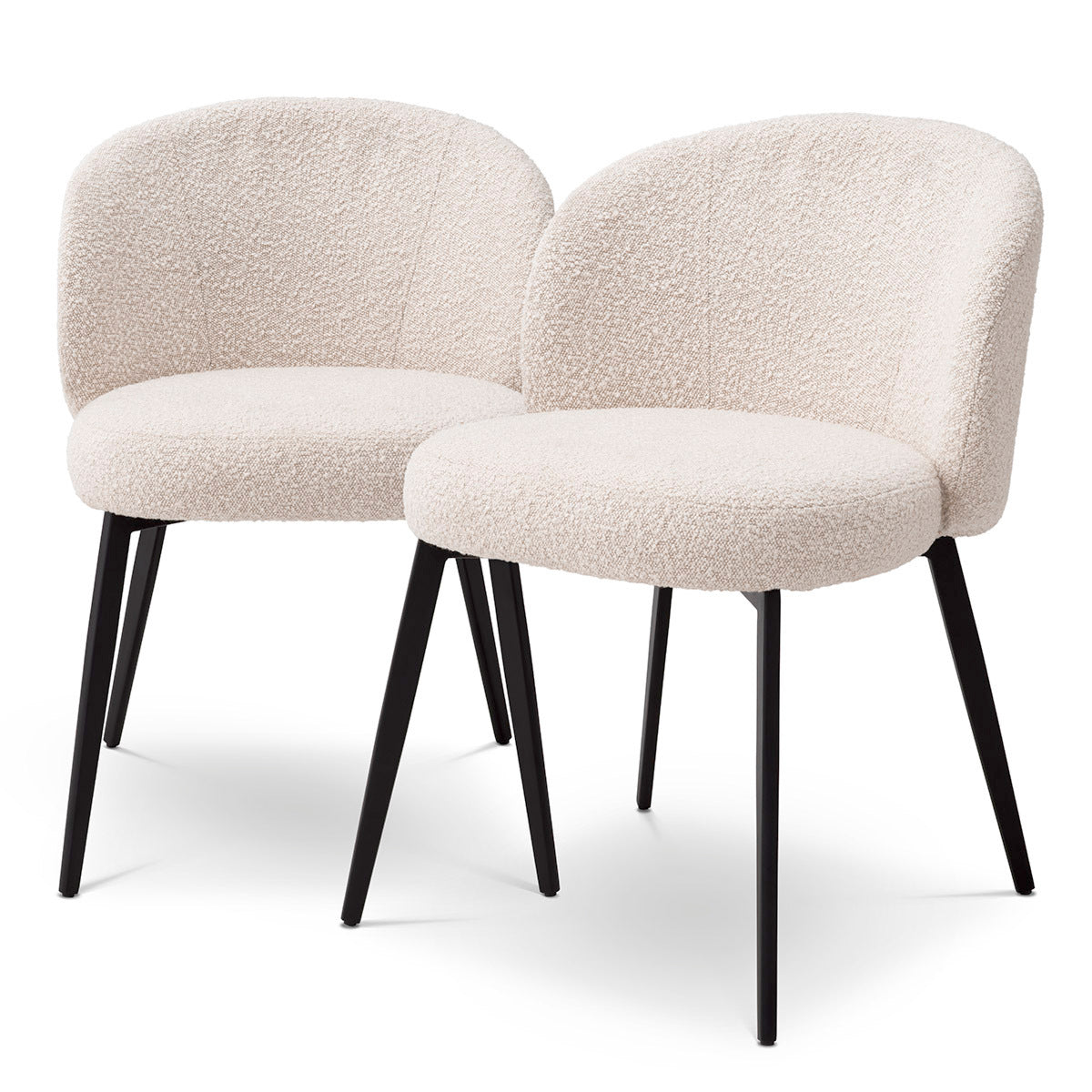 Eetkamerstoel Lloyd - Bouclé cream (set van 2)