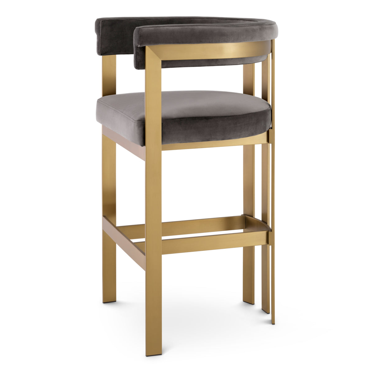 Barkruk Clubhouse - Grey velvet