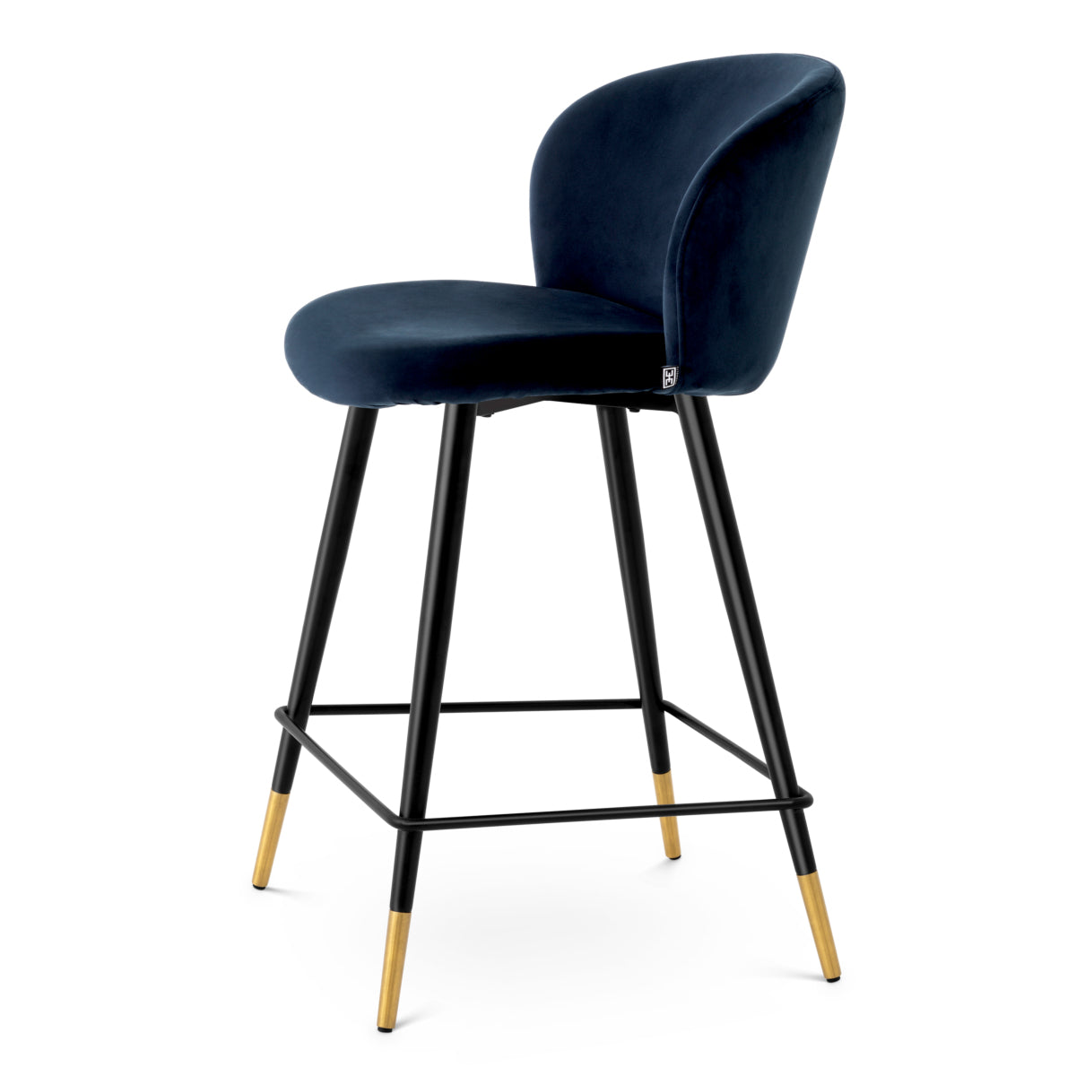 Barkruk Volante - Laag - Blue velvet