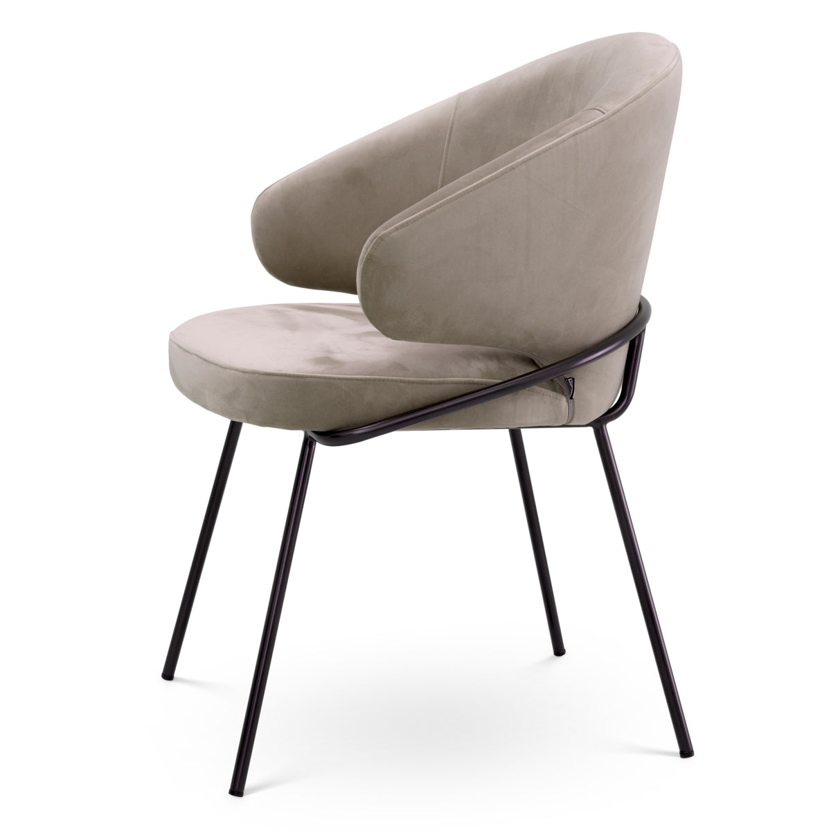 Eetkamerstoel Kinley - Greige velvet