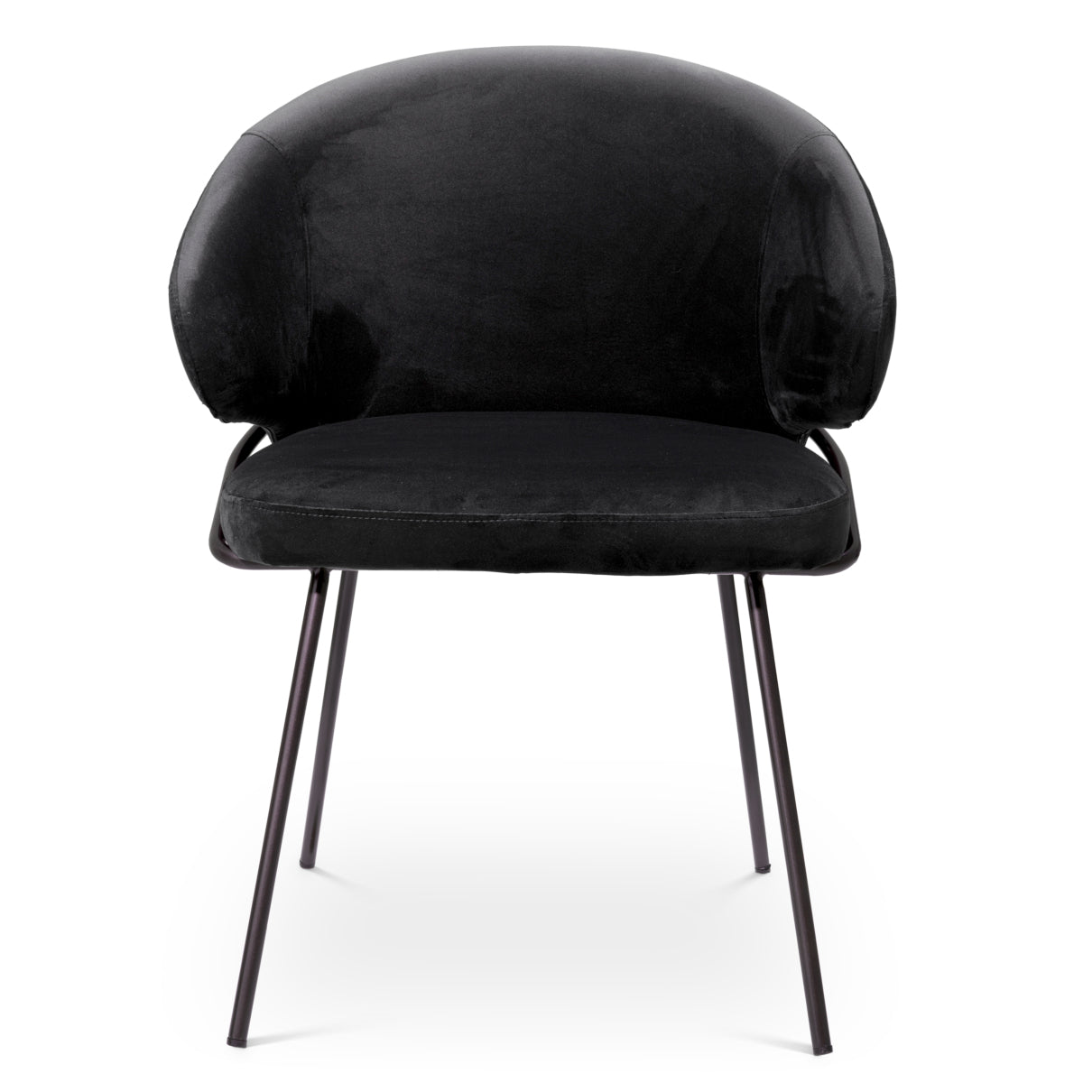 Eetkamerstoel Kinley - Black velvet