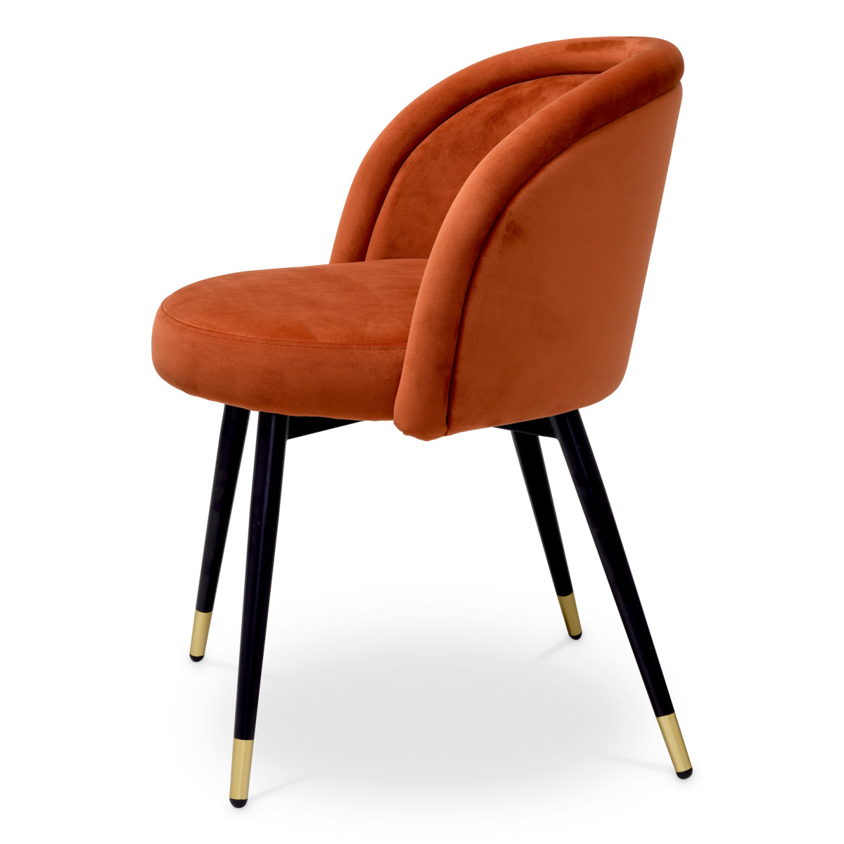 Eetkamerstoel Chloé - Orange velvet (set van 2)