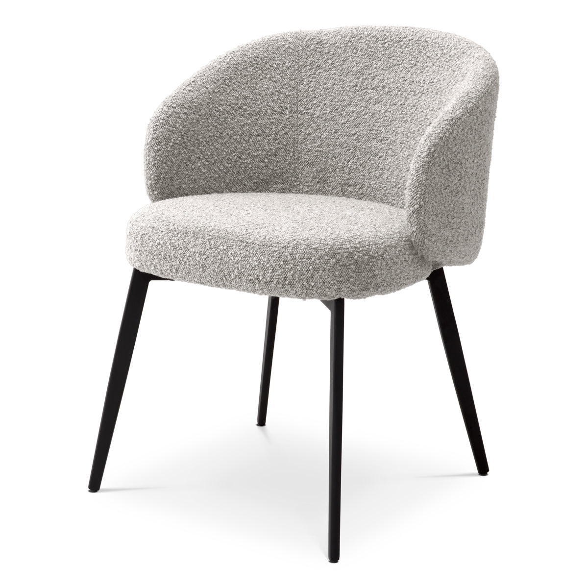 Eetkamerstoel Lloyd met arm - Bouclé grey (set van 2)