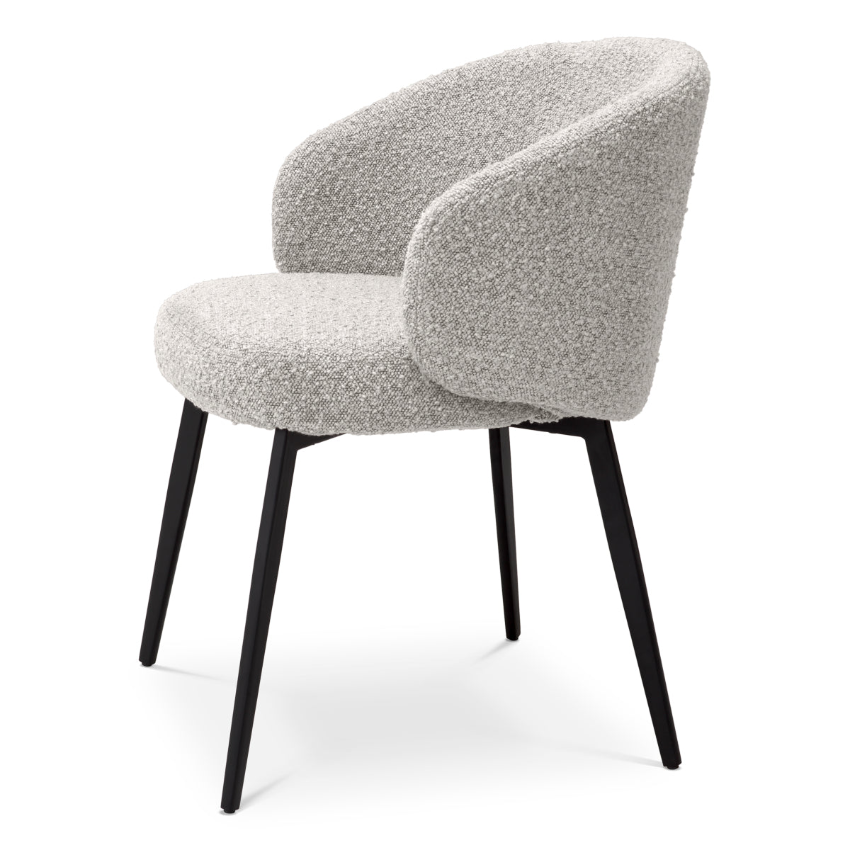 Eetkamerstoel Lloyd met arm - Bouclé grey (set van 2)