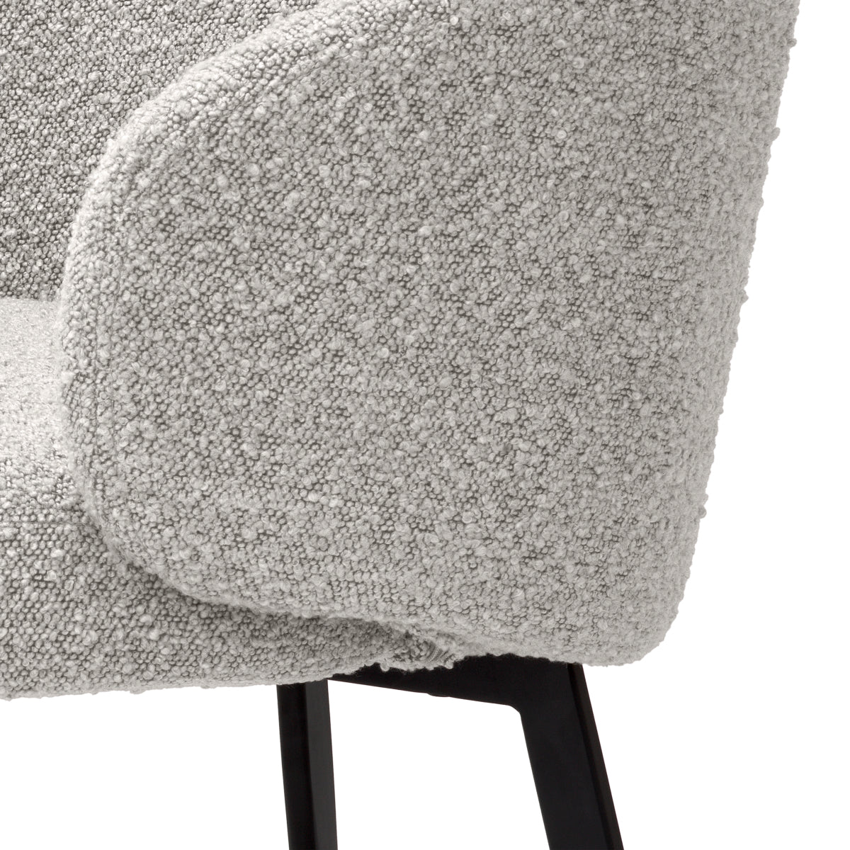 Eetkamerstoel Lloyd met arm - Bouclé grey (set van 2)