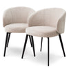 Eetkamerstoel Lloyd met arm - Sisley beige (set van 2)