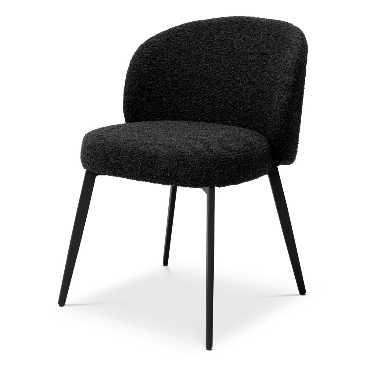 Eetkamerstoel Lloyd - Bouclé black (set van 2)