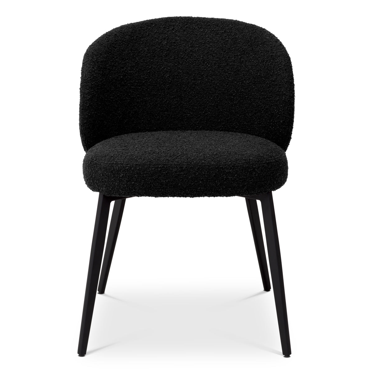 Eetkamerstoel Lloyd - Bouclé black (set van 2)