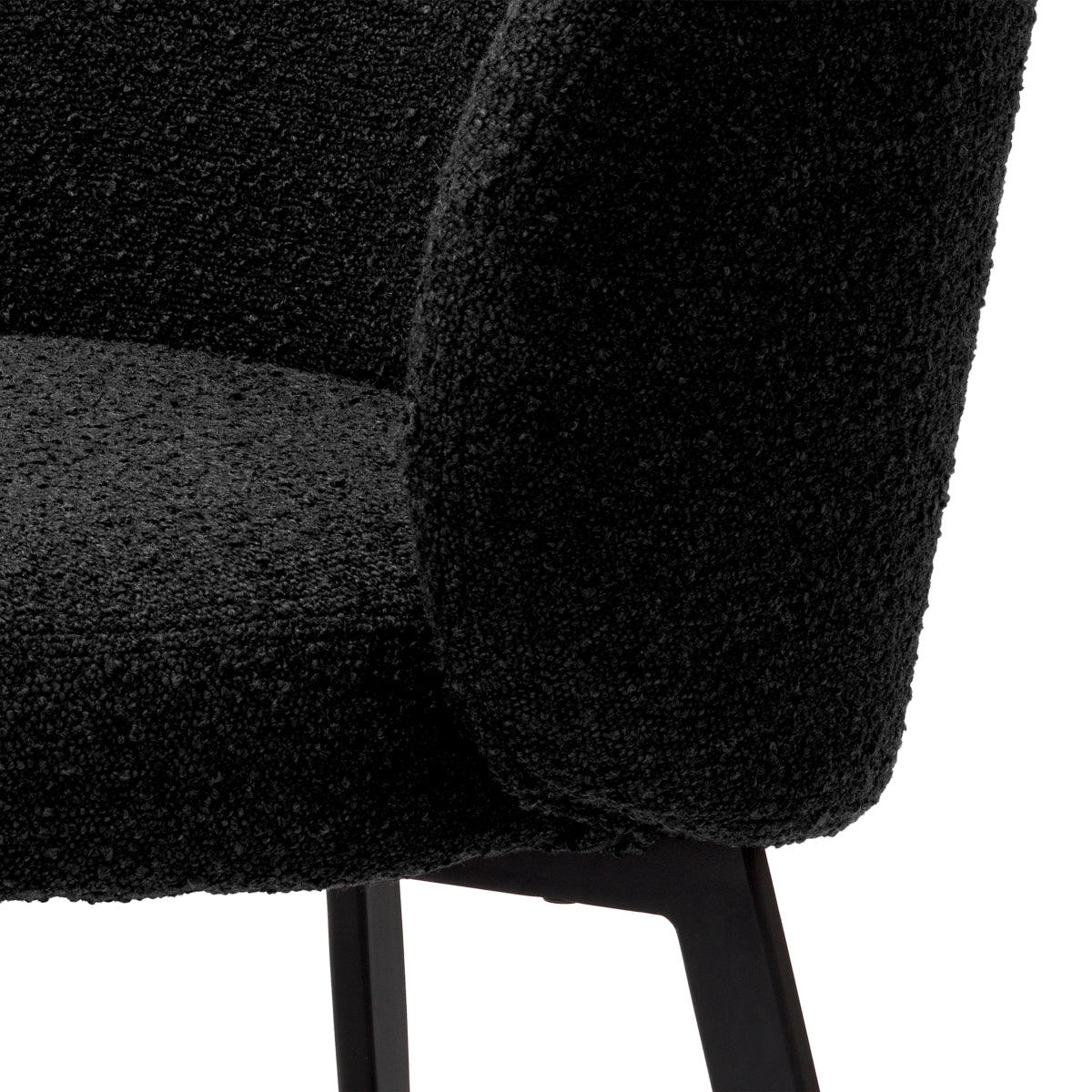 Eetkamerstoel Lloyd - Bouclé black (set van 2)