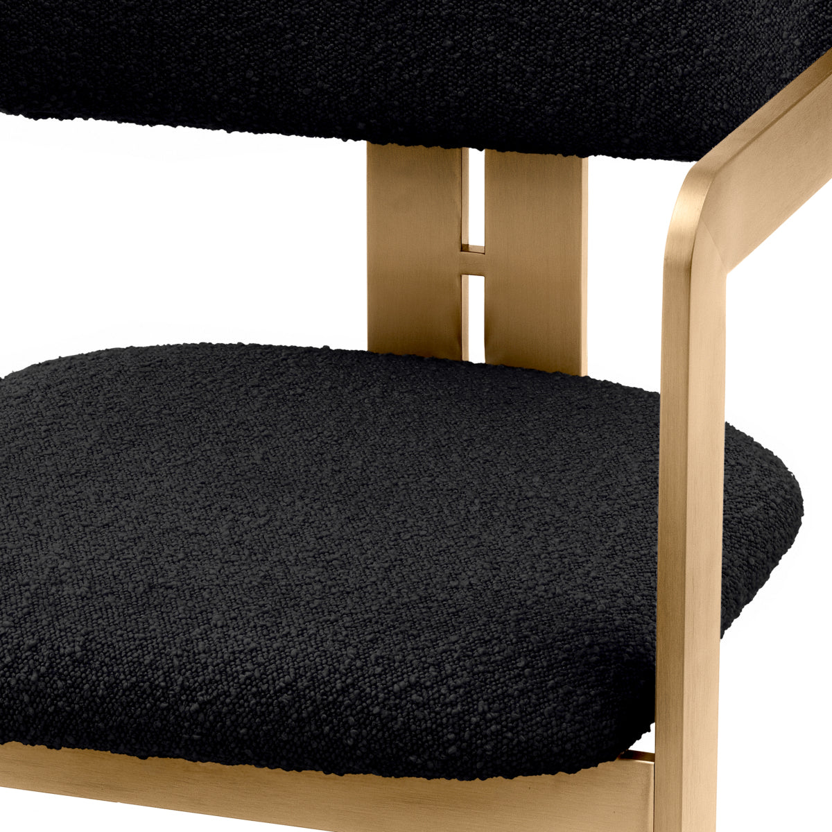 Eetkamerstoel Donato - Bouclé black