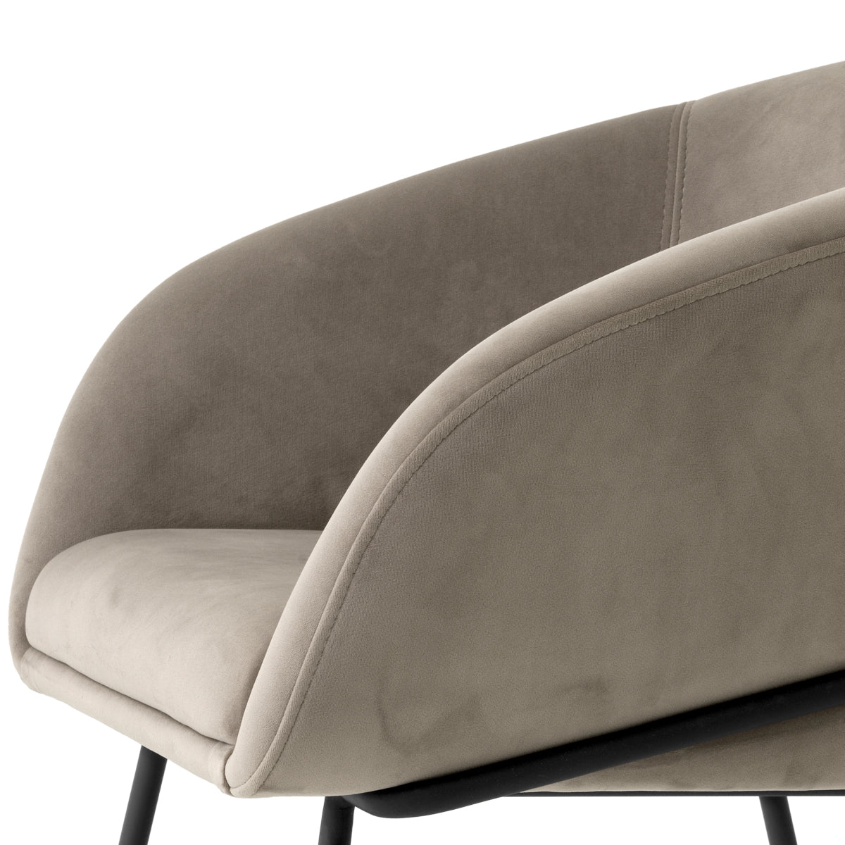 Eetkamerstoel Campus - Greige velvet