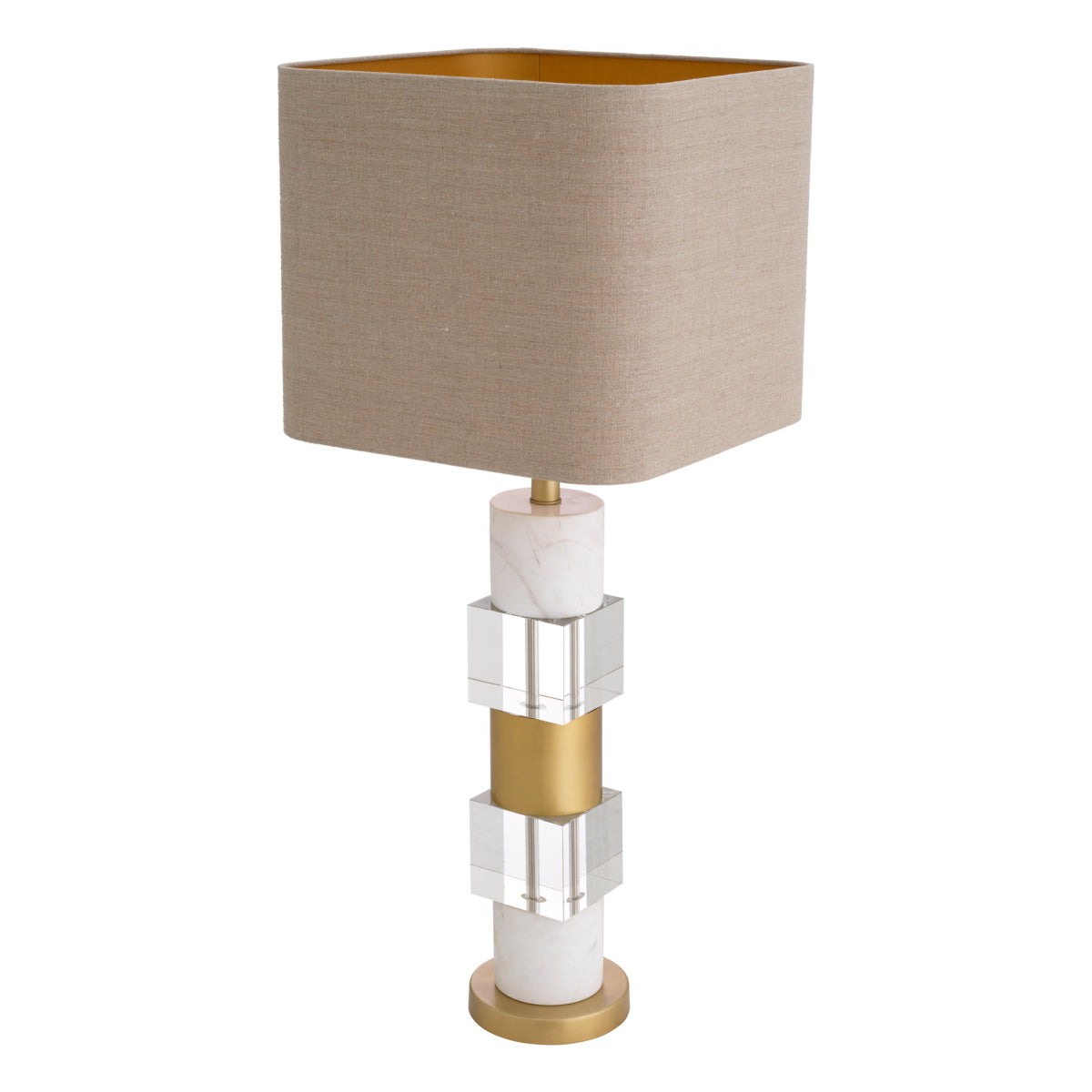 Tafellamp Cullingham - Wit marmer