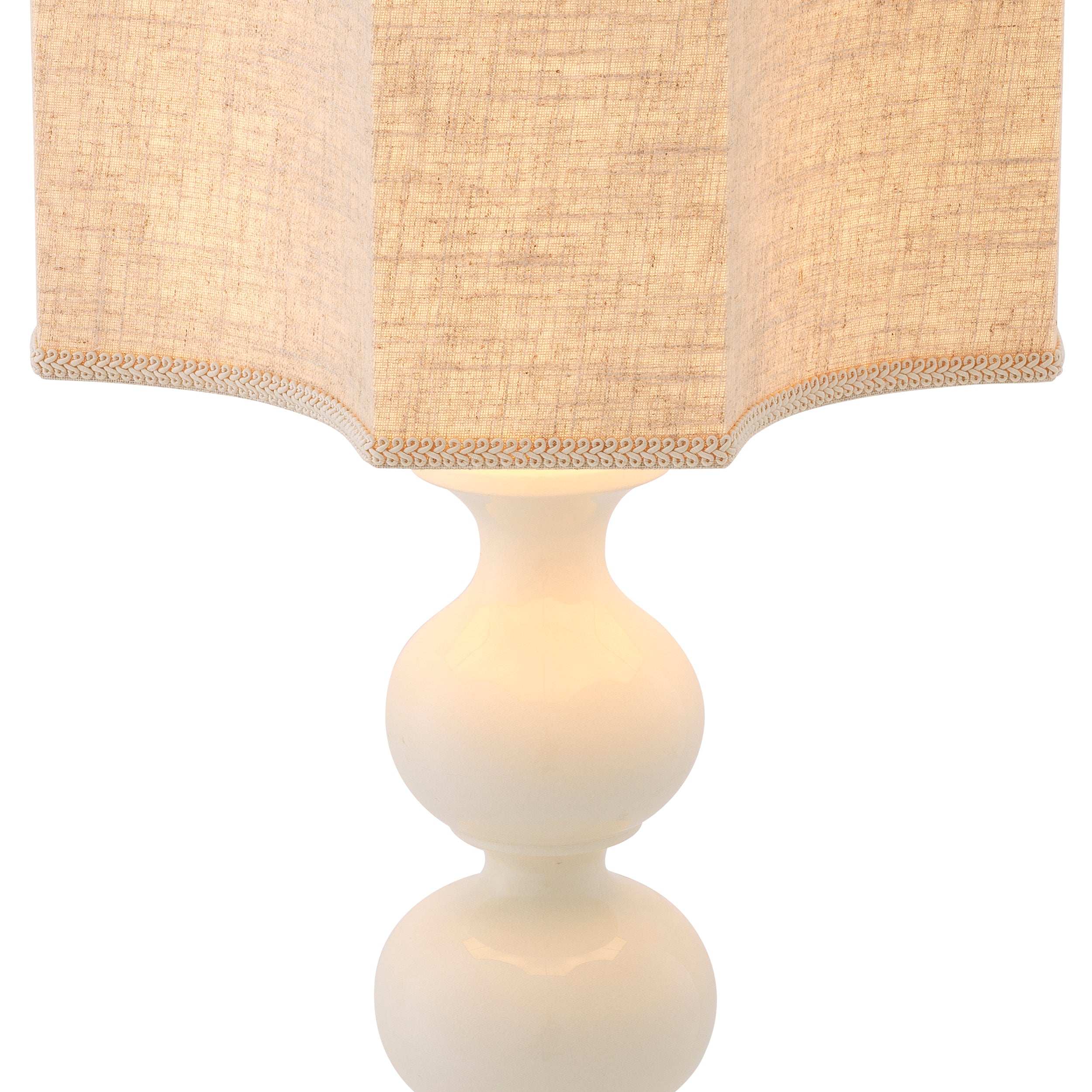 Tafellamp Mabel - Wit keramiek