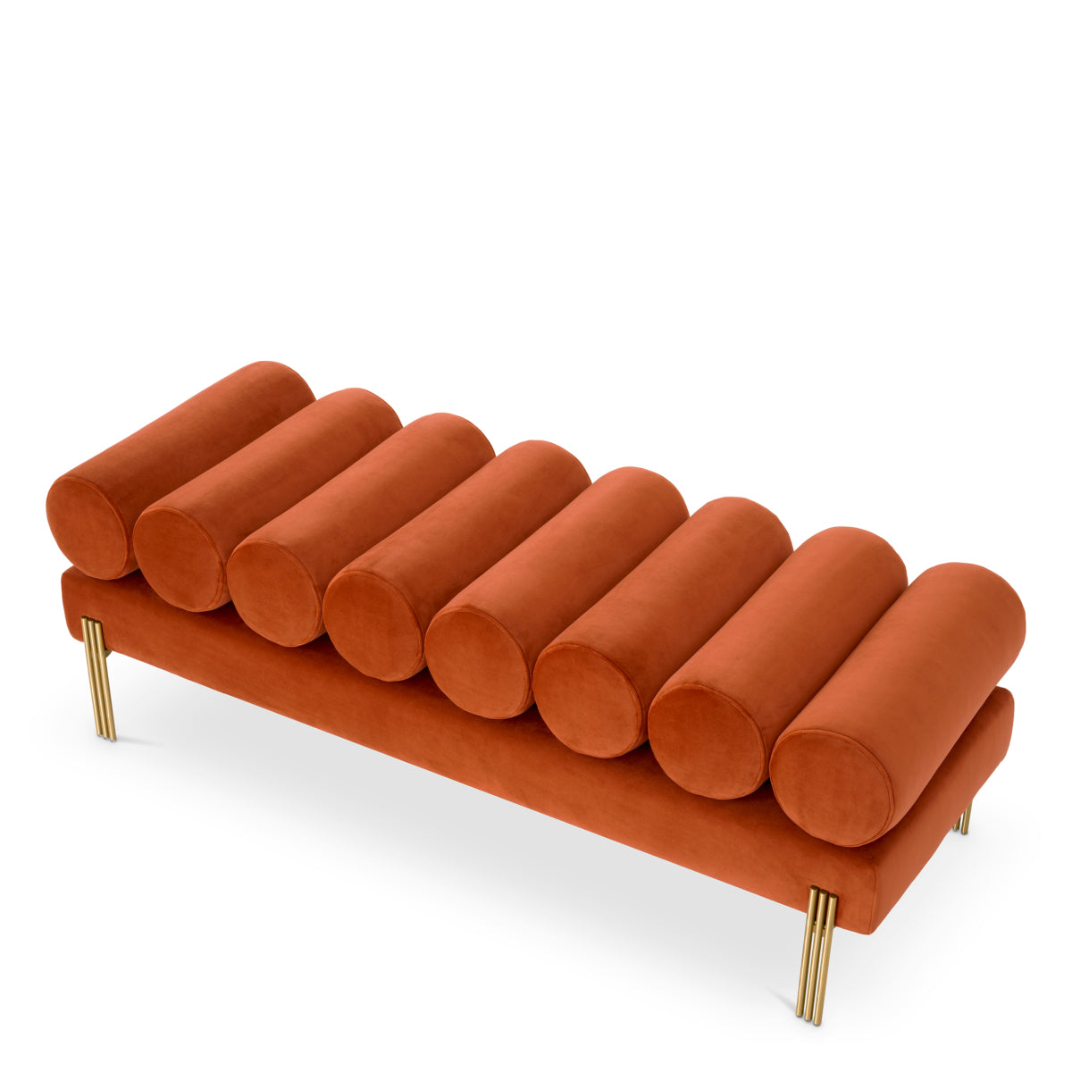 Hocker Oxley - Orange velvet